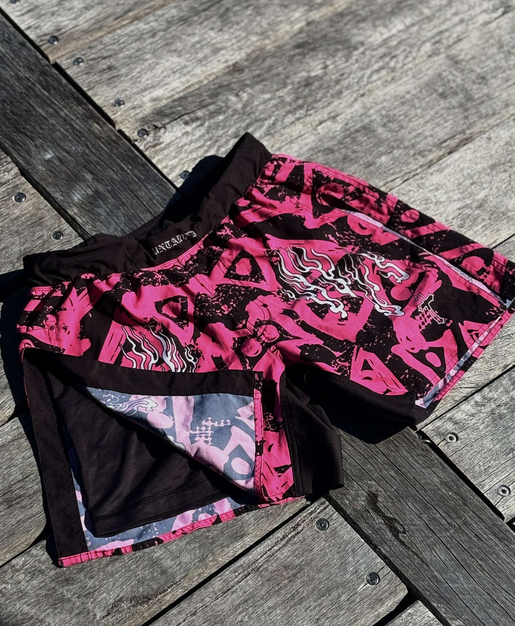 “FEAR NONE” high-cut MMA shorts
